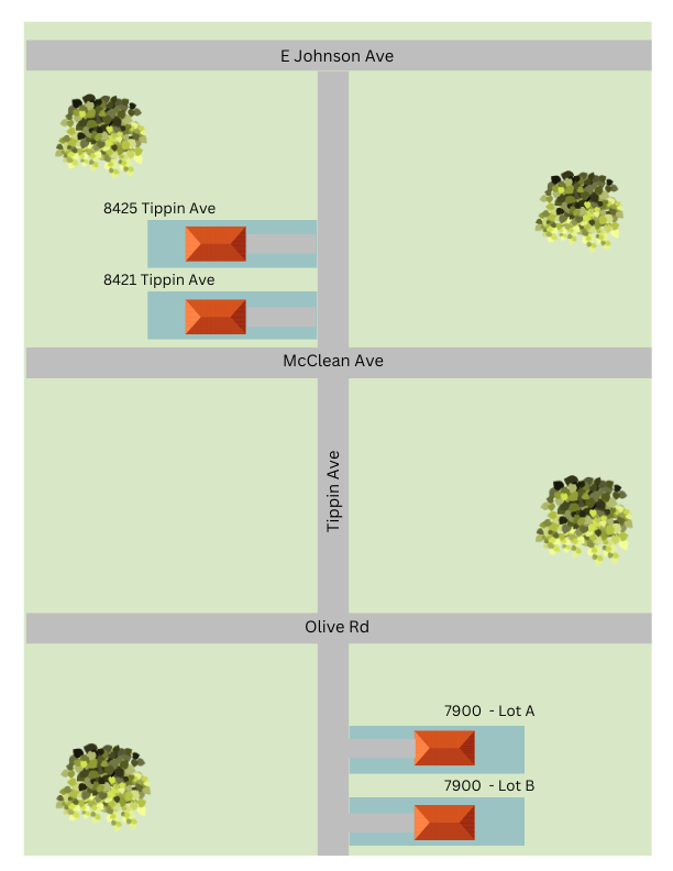 Site Plan - The Homesites on Tippin Ave